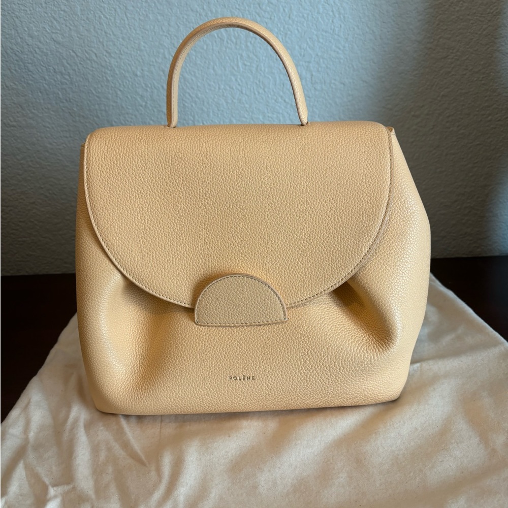 Polene Beige Leather Handbag